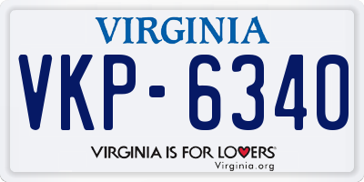 VA license plate VKP6340