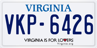 VA license plate VKP6426