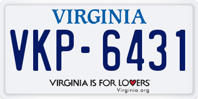 VA license plate VKP6431