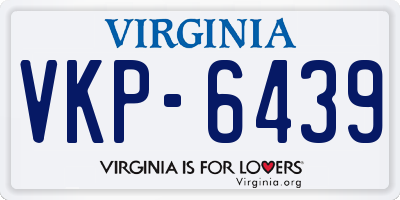VA license plate VKP6439