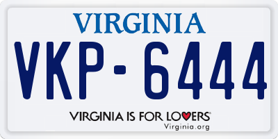 VA license plate VKP6444