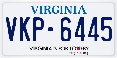 VA license plate VKP6445