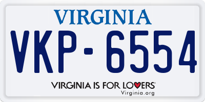 VA license plate VKP6554