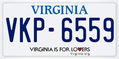 VA license plate VKP6559