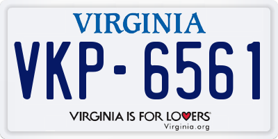 VA license plate VKP6561