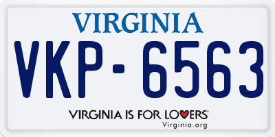 VA license plate VKP6563