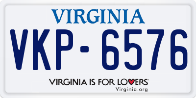 VA license plate VKP6576