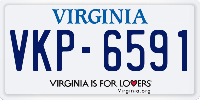 VA license plate VKP6591