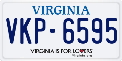 VA license plate VKP6595