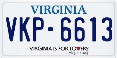 VA license plate VKP6613