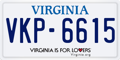VA license plate VKP6615