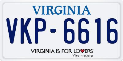 VA license plate VKP6616