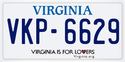 VA license plate VKP6629