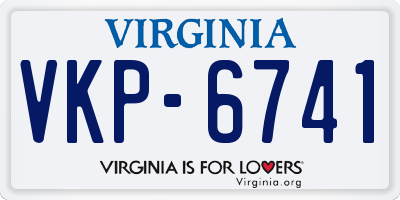 VA license plate VKP6741