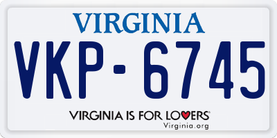 VA license plate VKP6745