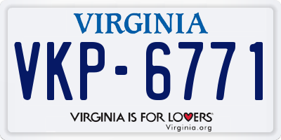VA license plate VKP6771