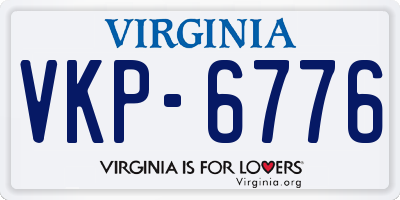 VA license plate VKP6776