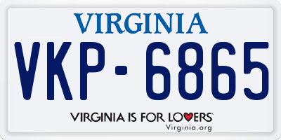 VA license plate VKP6865