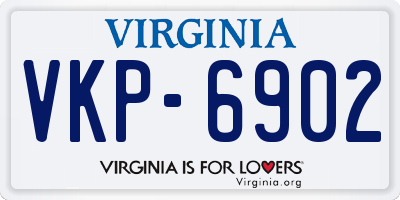 VA license plate VKP6902