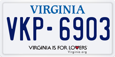 VA license plate VKP6903