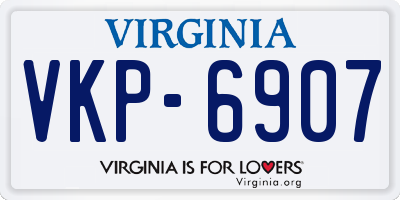VA license plate VKP6907