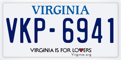 VA license plate VKP6941