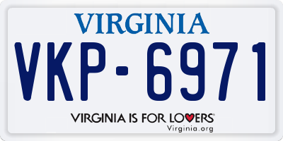 VA license plate VKP6971