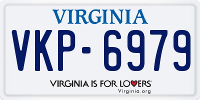 VA license plate VKP6979