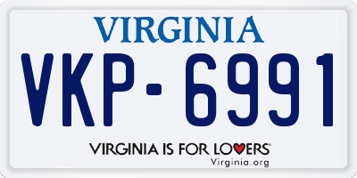 VA license plate VKP6991