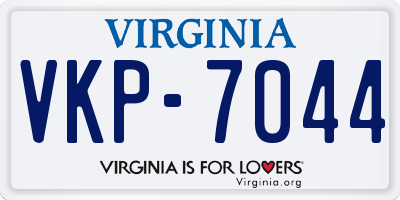 VA license plate VKP7044