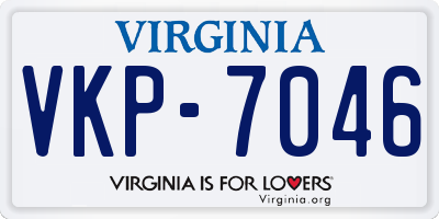 VA license plate VKP7046