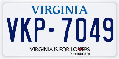 VA license plate VKP7049