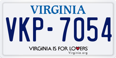 VA license plate VKP7054