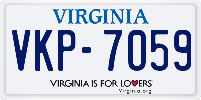 VA license plate VKP7059