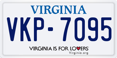 VA license plate VKP7095