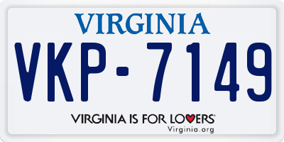 VA license plate VKP7149