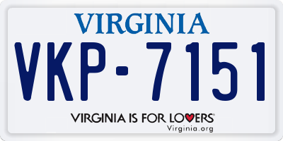 VA license plate VKP7151