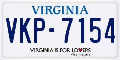 VA license plate VKP7154