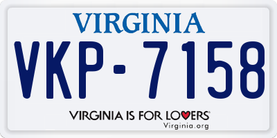 VA license plate VKP7158
