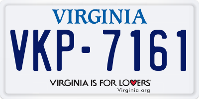 VA license plate VKP7161