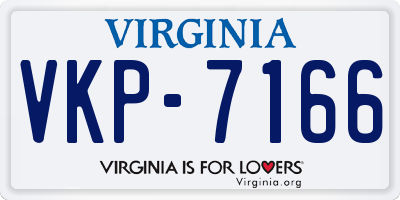 VA license plate VKP7166