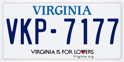 VA license plate VKP7177