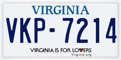 VA license plate VKP7214