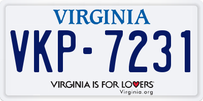 VA license plate VKP7231