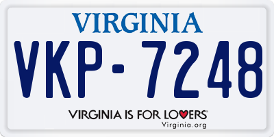 VA license plate VKP7248