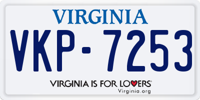VA license plate VKP7253