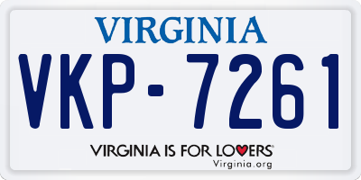 VA license plate VKP7261