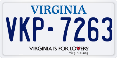 VA license plate VKP7263