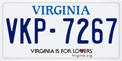VA license plate VKP7267
