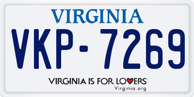 VA license plate VKP7269